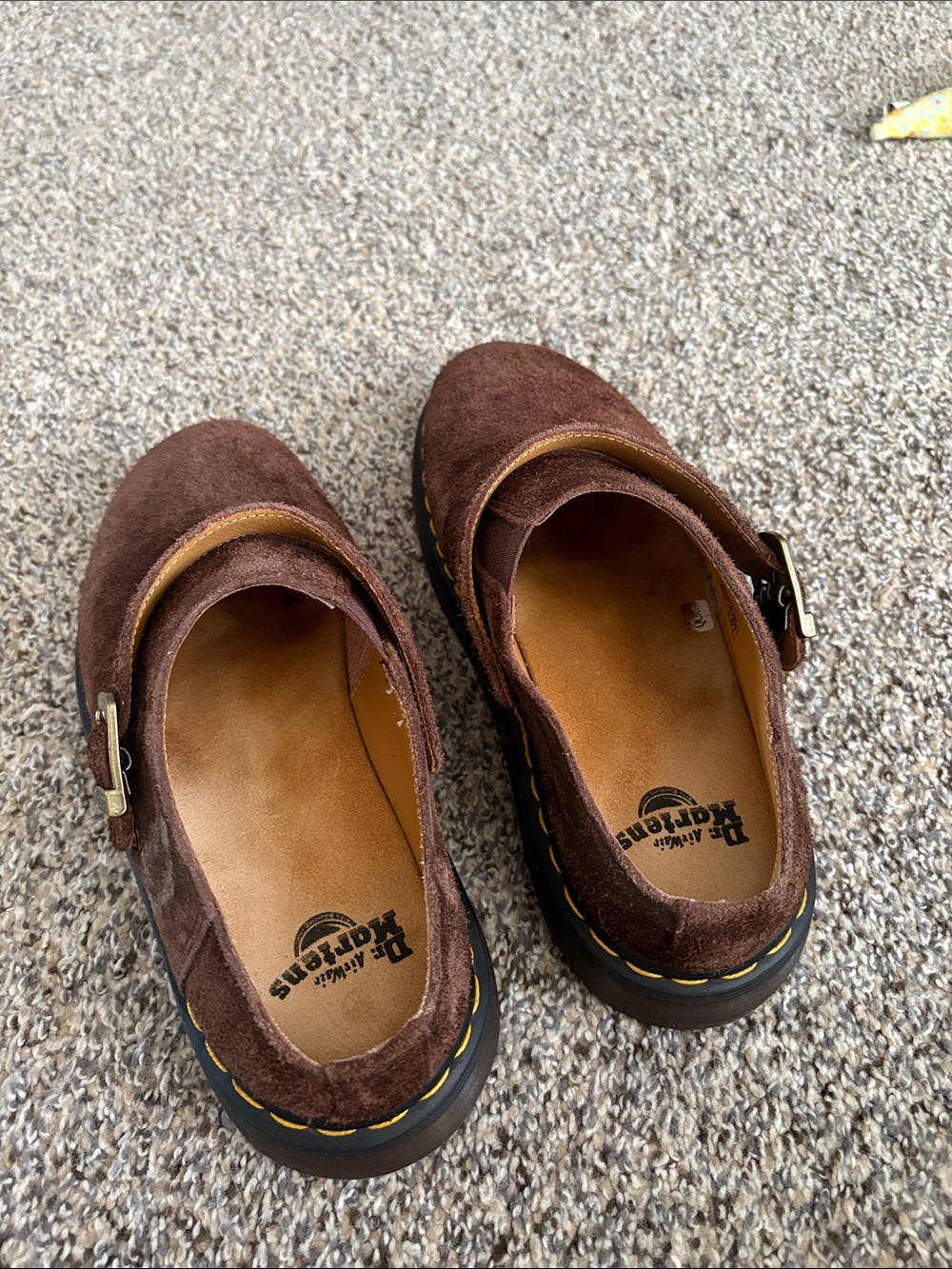 Dr. Martens Brown Suede Clog Mules - Picture 2 of 5